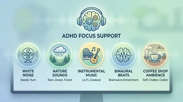 Top Ambient Sound Types That Help ADHD Users Stay Concentrated (2026 Guide)