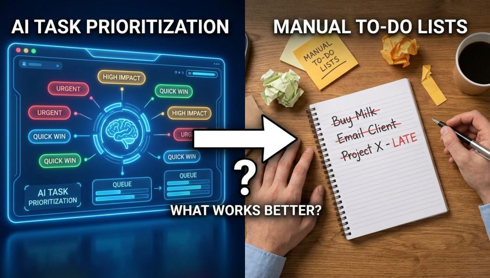 AI Task Prioritization vs Manual To-Do Lists: Which Boosts Productivity in 2026? AI Task Prioritization vs Manual To-Do Lists: Which Boosts Productivity in 2026?