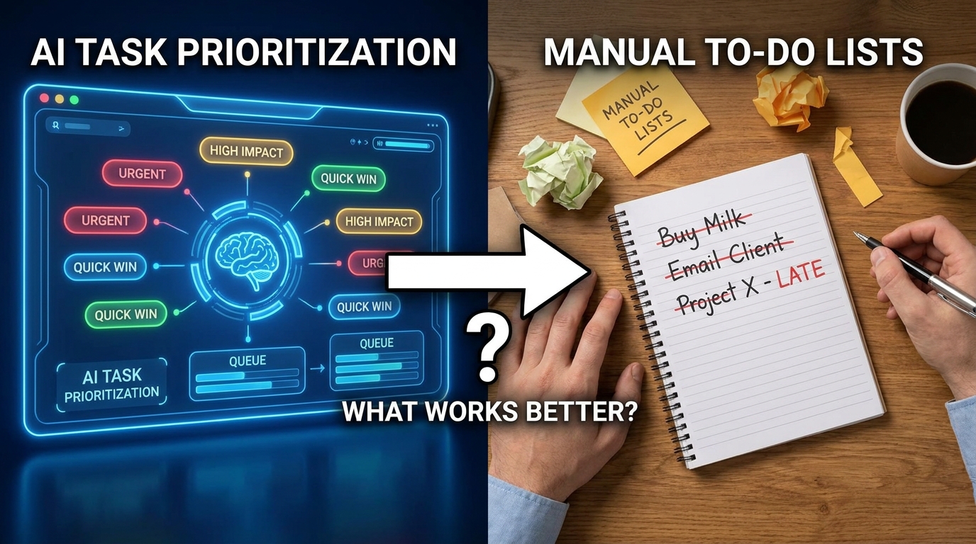 AI Task Prioritization vs Manual To-Do Lists: Which Boosts Productivity in 2026?