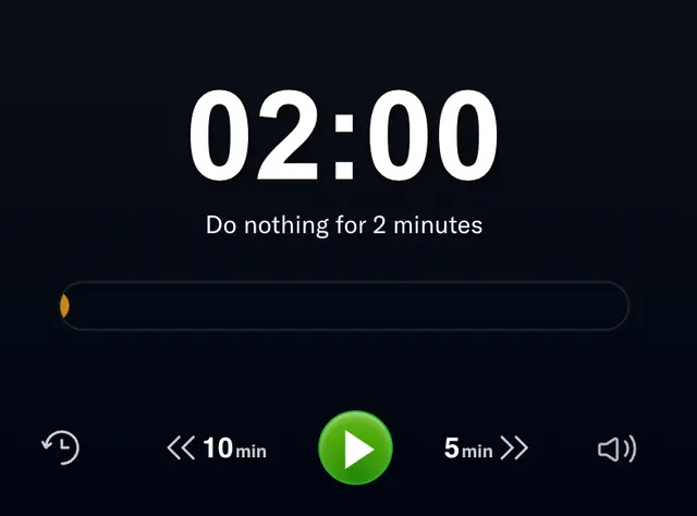 2-minute “Do Nothing Timer”