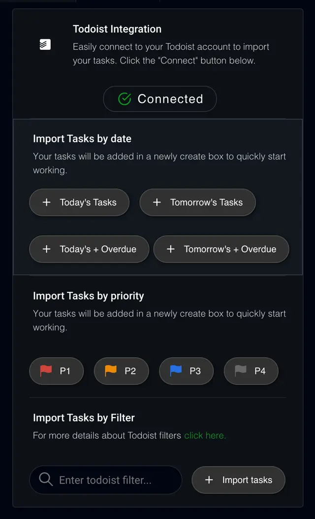 Todoist Time Tracking in One Click